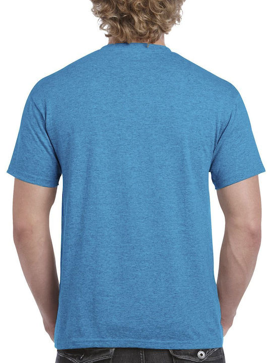 Gildan Ανδρικό Διαφημιστικό T-shirt Κοντομάνικο Heather Sapphire
