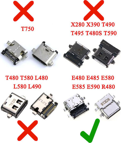 Laptop Universal Netzteil Dc Power Jack Socket für Lenovo Thinkpad E480 E485 E580 E585 E590 R480 Usb Type-c Code 31081