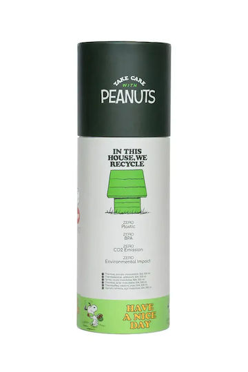 QuyCup Snoopy Ποτήρι Θερμός 500ml Πράσινο