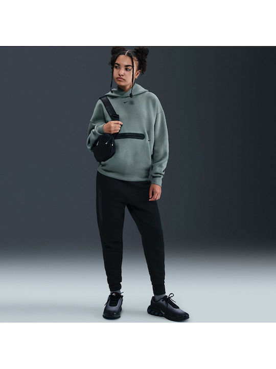 Fleece Kinder-Sweatshirt mit Kapuze Clay Grau Tech