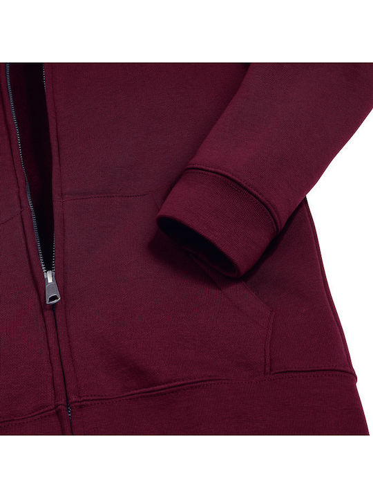Kids Sweatshirt Cotton Hooded Burgundy