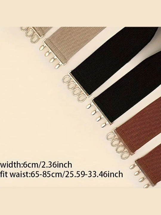 Elastisch Damen Gürtel Braun