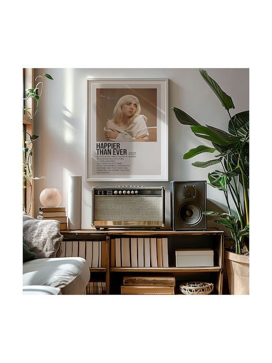 Music Poster Billie Eilish Happier Than Ever Ms443 40cm X 50cm