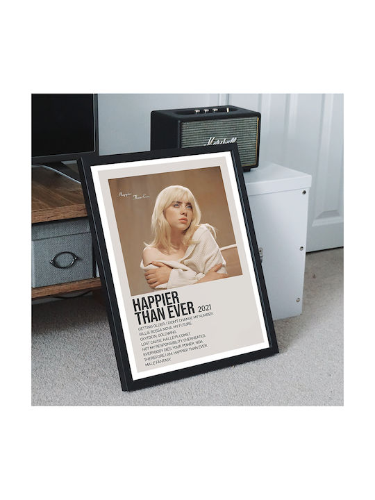 Music Poster Billie Eilish Happier Than Ever Ms443 30cm X 40cm