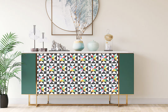 Autocolant Pentru Mobilier Mat Renovare Spațiu Model Geometric 100x50 Cm