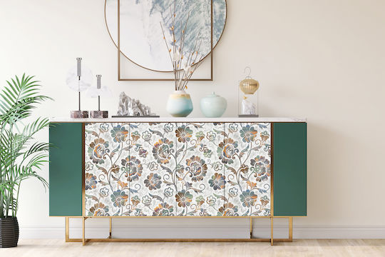 Mat Furniture Cover Sticker Flowers Stone Removal 100x50 Cm