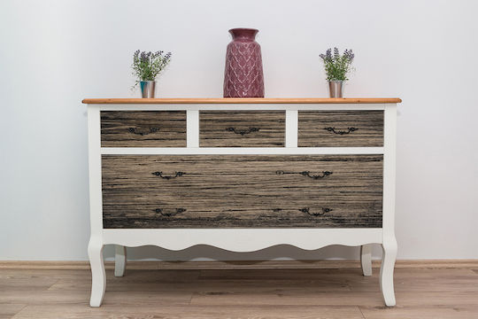 Decorative Matte Sticker Protection Furniture Change Dark Wood 100x50 Cm