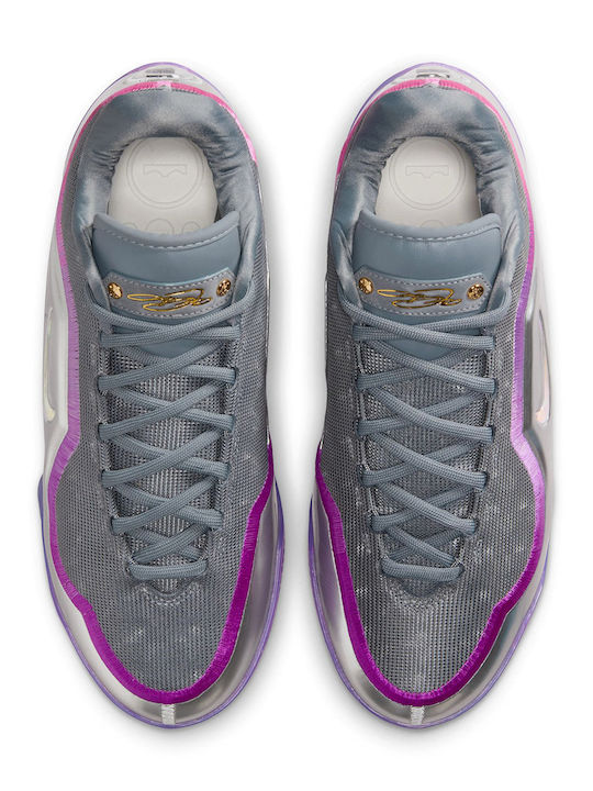 LeBron 23 Low Basketball Shoes Cool Grey / Metallic Silver / Vivid Purple / Multicolor