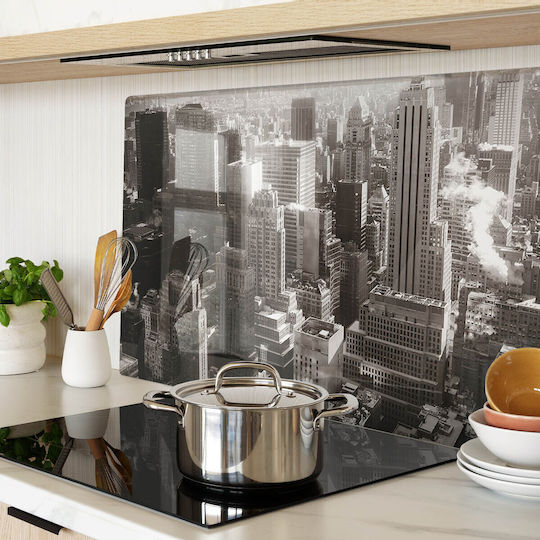 Wandsticker & Wandgemälde Glasplatte Schutz Küchenplatte Gehärtetes Glas New York 80x52 cm Wandsticker & Wandgemälde Glasplatte Schutz Küchenplatte Gehärtetes Glas New York 80x52 cm