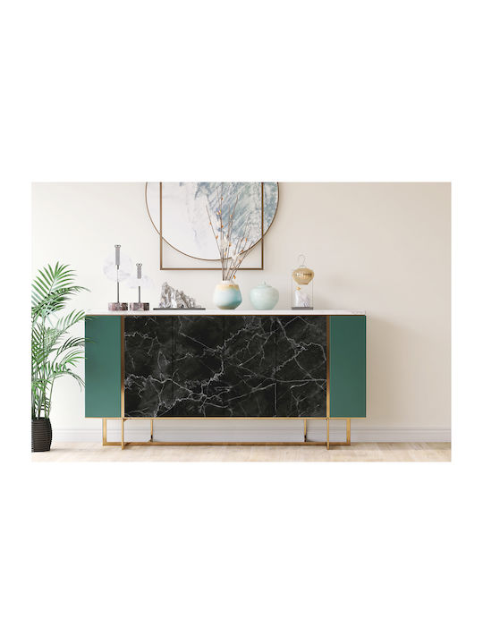 Autocolant Decorativ Mat pentru Mobilier de Casă Marmură Negru-Alb 100x50 Cm