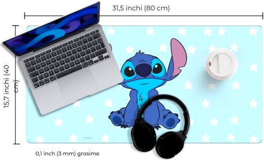ERT Group Stitch Mouse Pad Μπλε DDPSTICH001