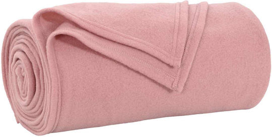 vidaXL Κουβέρτα Fleece Διπλή 200x150εκ. Ροζ