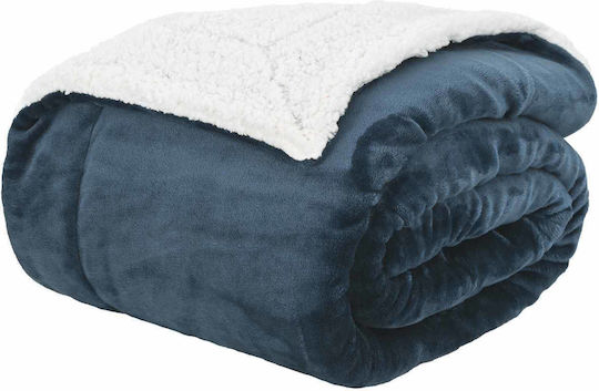 vidaXL Decke Fleece Übergröße 240x270cm Dunkelblau