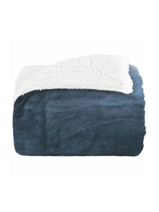 vidaXL Decke Fleece Übergröße 240x270cm Dunkelblau