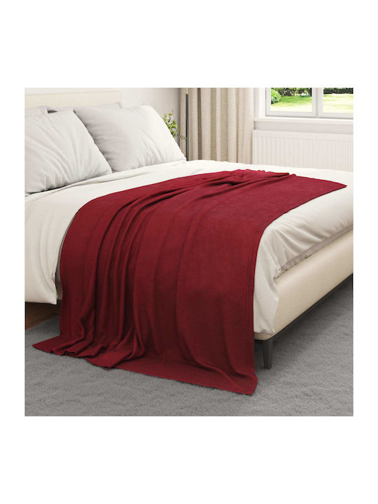 vidaXL Fleece Decke Doppel 200x150cm Türkis Rote