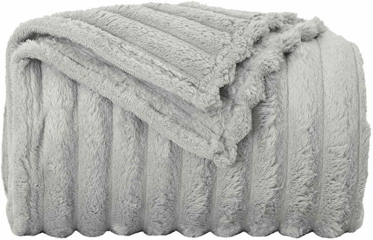 vidaXL Κουβέρτα Fleece Υπέρδιπλη 240x220εκ. Γκρι