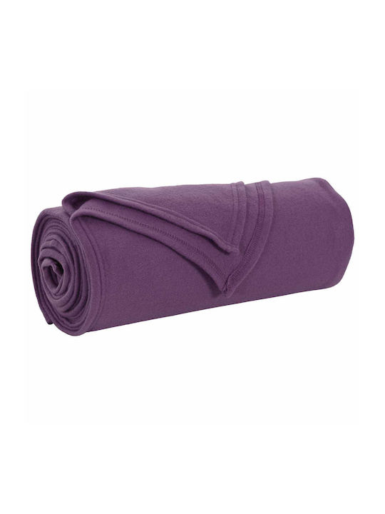 vidaXL Pătură Fleece Simplă 170x130 cm Violet
