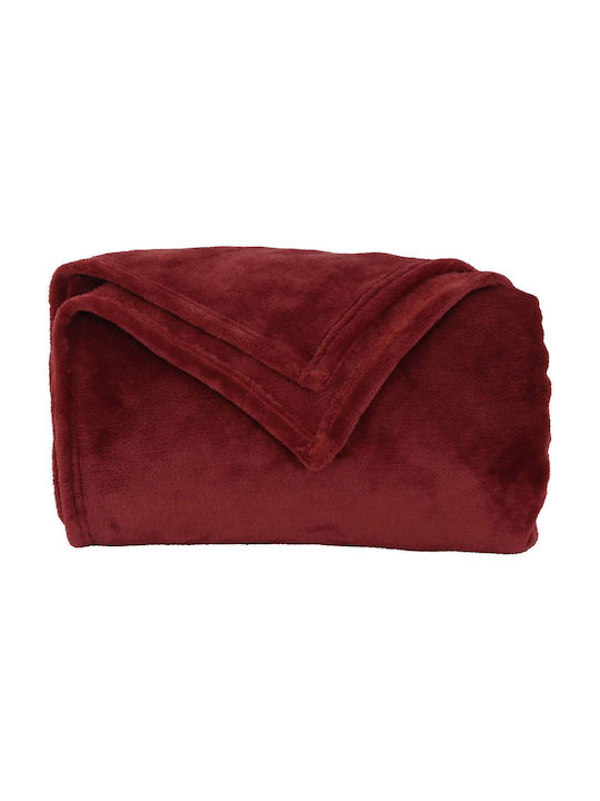 vidaXL Одеяло Флийс Кинг сайз 220x240см. Mint, Red