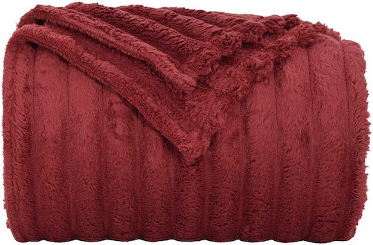 vidaXL Одеяло Флийс Кинг сайз 240x220см. Mint, Red