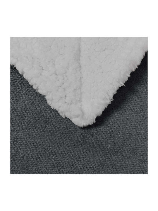 vidaXL vidaXL Fleece Decke Couch 130x150cm Dunkles Grau