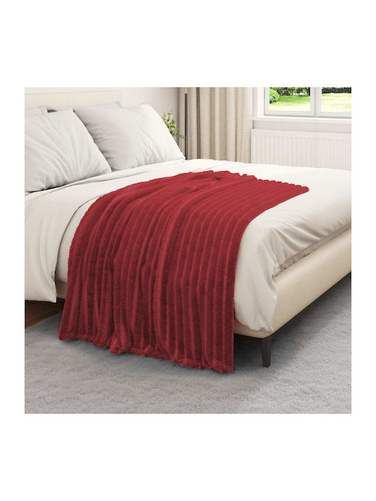 vidaXL Одеяло Флийс Единично 150x130см. Mint, Red