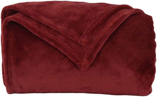 vidaXL Fleece Blanket Sofa 130x150cm Turquoise Red
