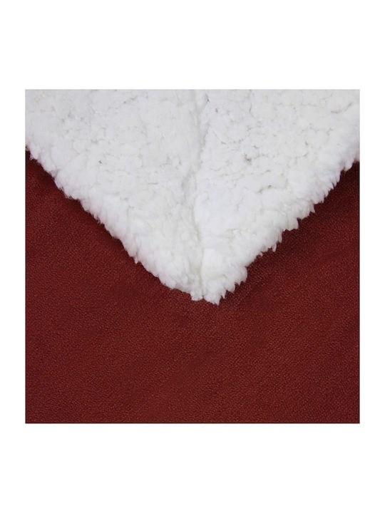 vidaXL Одеяло Флийс Кинг сайз 220x240см. Mint, Red