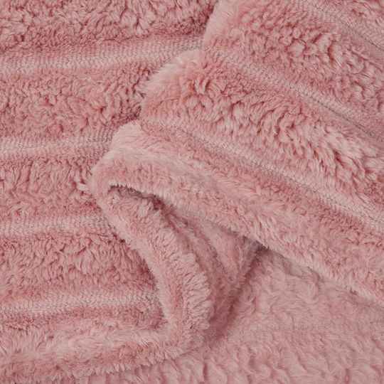 vidaXL Fleecedecke King Size 270x240cm Rosa