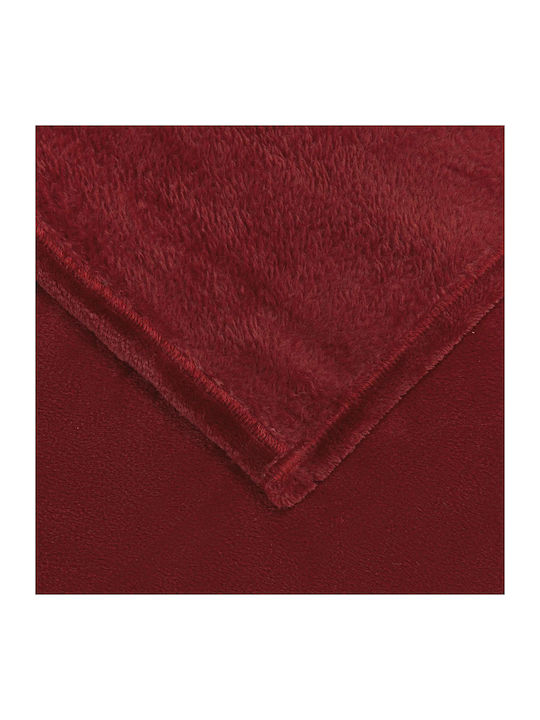 vidaXL Fleece Decke Einzeln 150x200cm Türkis Rot