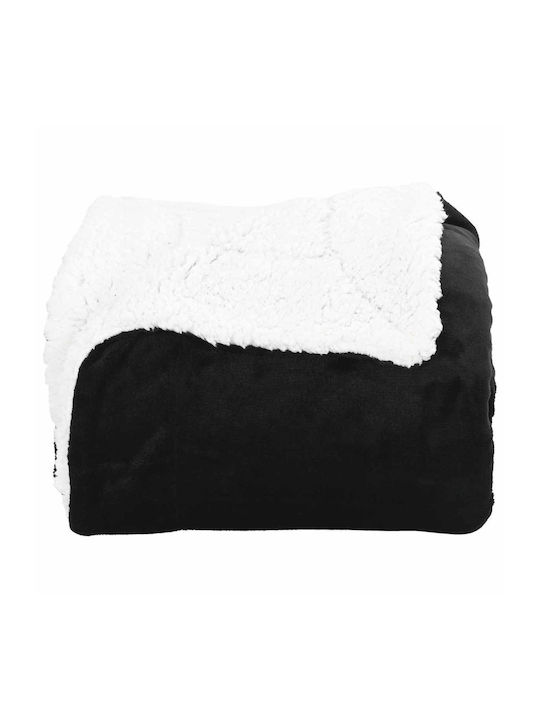 vidaXL Fleece-Decke Übergröße 240x270cm Schwarz