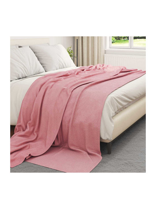 vidaXL Ριχτάρι Πολυθρόνας Fleece 240x220εκ. Ροζ