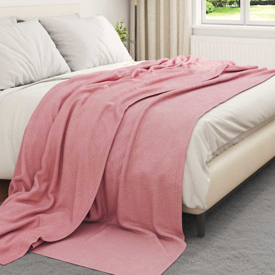 vidaXL Cuvertură Pentru Canapea De Fotoliu Polar Fleece 240x220cm Roz