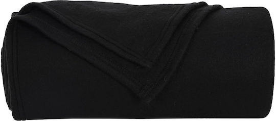 vidaXL Cuvertură Pentru Canapea De Fotoliu Polar Fleece 200x150cm Neagră