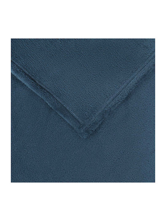 vidaXL Ριχτάρι Πολυθρόνας Fleece 150x200εκ. Σκούρο Μπλε 42016806