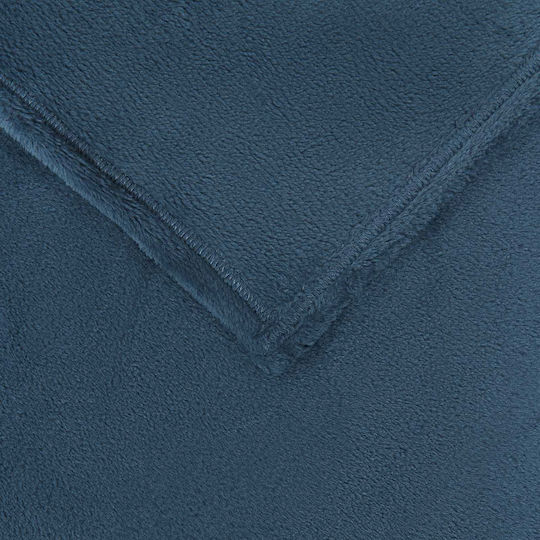 vidaXL Покривка За Фотьойл Полар 150x200см Тъмносиня