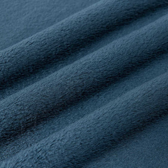 vidaXL Покривка За Фотьойл Полар 150x200см Тъмносиня