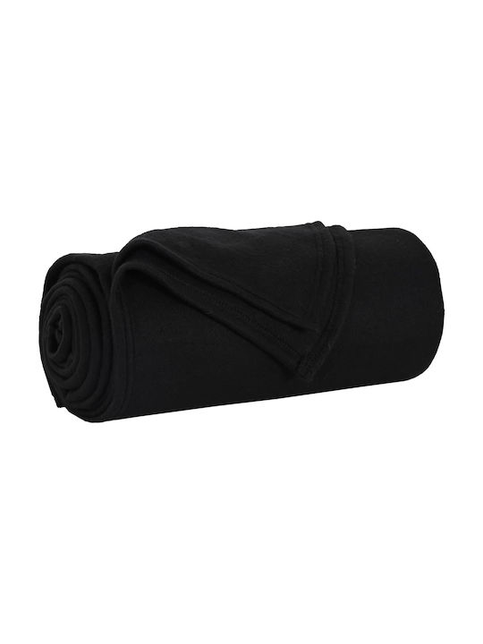 vidaXL vidaXL Sofa Throw 2 Seater Fleece 270x240cm Black