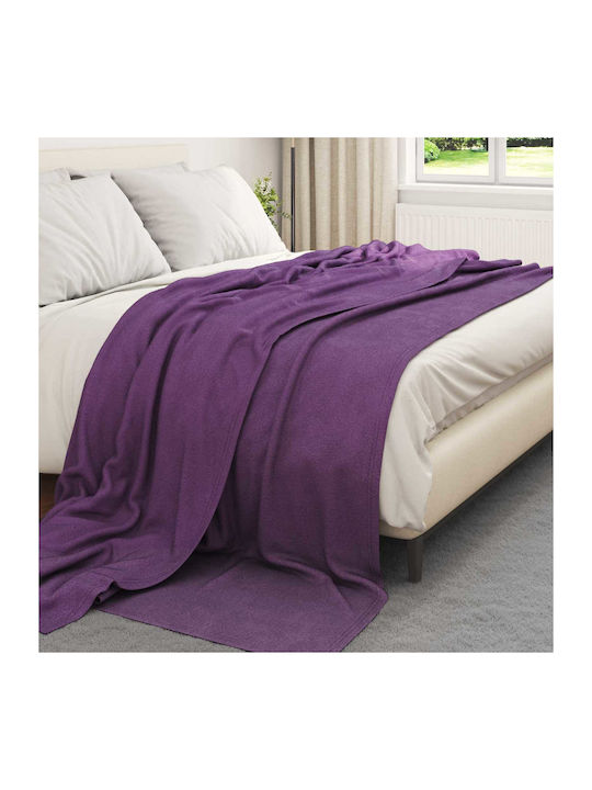 vidaXL vidaXL Sofa Throw Fleece 270x240cm Purple