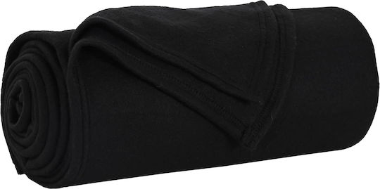 vidaXL Ριχτάρι Πολυθρόνας Fleece 170x130εκ. Μαύρο