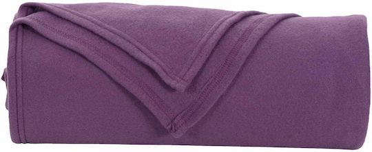 vidaXL Ριχτάρι Πολυθρόνας Fleece 200x150εκ. Μοβ