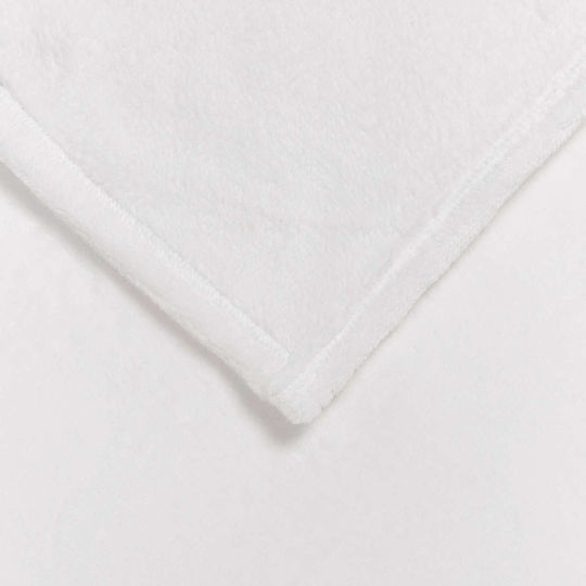 vidaXL Ριχτάρι Πολυθρόνας Fleece 150x200εκ. Λευκό