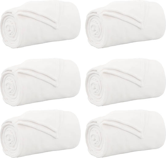 vidaXL Armchair Throw Fleece 150x200cm White