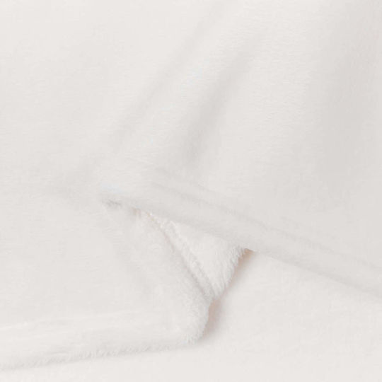 vidaXL Ριχτάρι Πολυθρόνας Fleece 150x200εκ. Λευκό