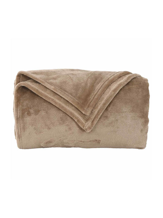vidaXL Ριχτάρι Διθέσιου Καναπέ Fleece 220x240εκ. Καμηλοπάρδαλη 42016795