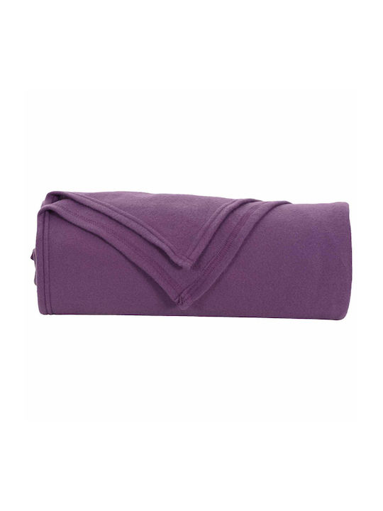 vidaXL Ριχτάρι Πολυθρόνας Fleece 200x150εκ. Μοβ