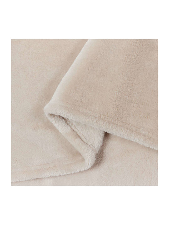 vidaXL Ριχτάρι Διθέσιου Καναπέ Fleece 220x240εκ. Μπεζ 42016791