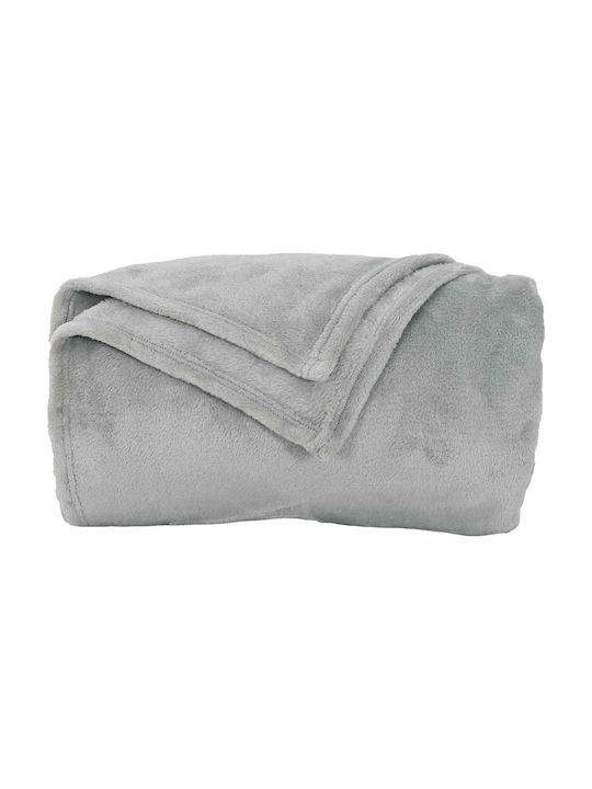 vidaXL Ριχτάρι Διθέσιου Καναπέ Fleece 220x240εκ. Γκρι