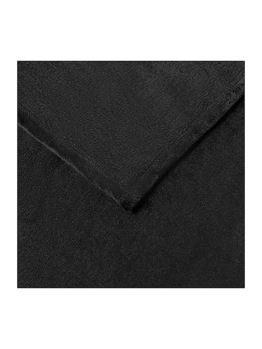 vidaXL Ριχτάρι Τριθέσιου Καναπέ Fleece 240x270εκ. Μαύρο