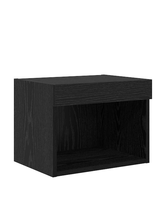 Wohnzimmer TV-Einheit Black Beech mit Beleuchtung L40.5xB30xH102cm