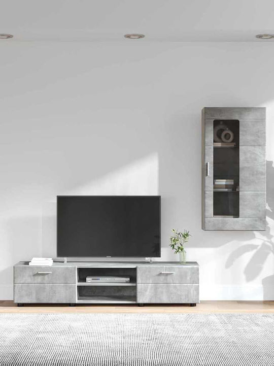Living Room TV Unit Gray M150xW39xH30cm
